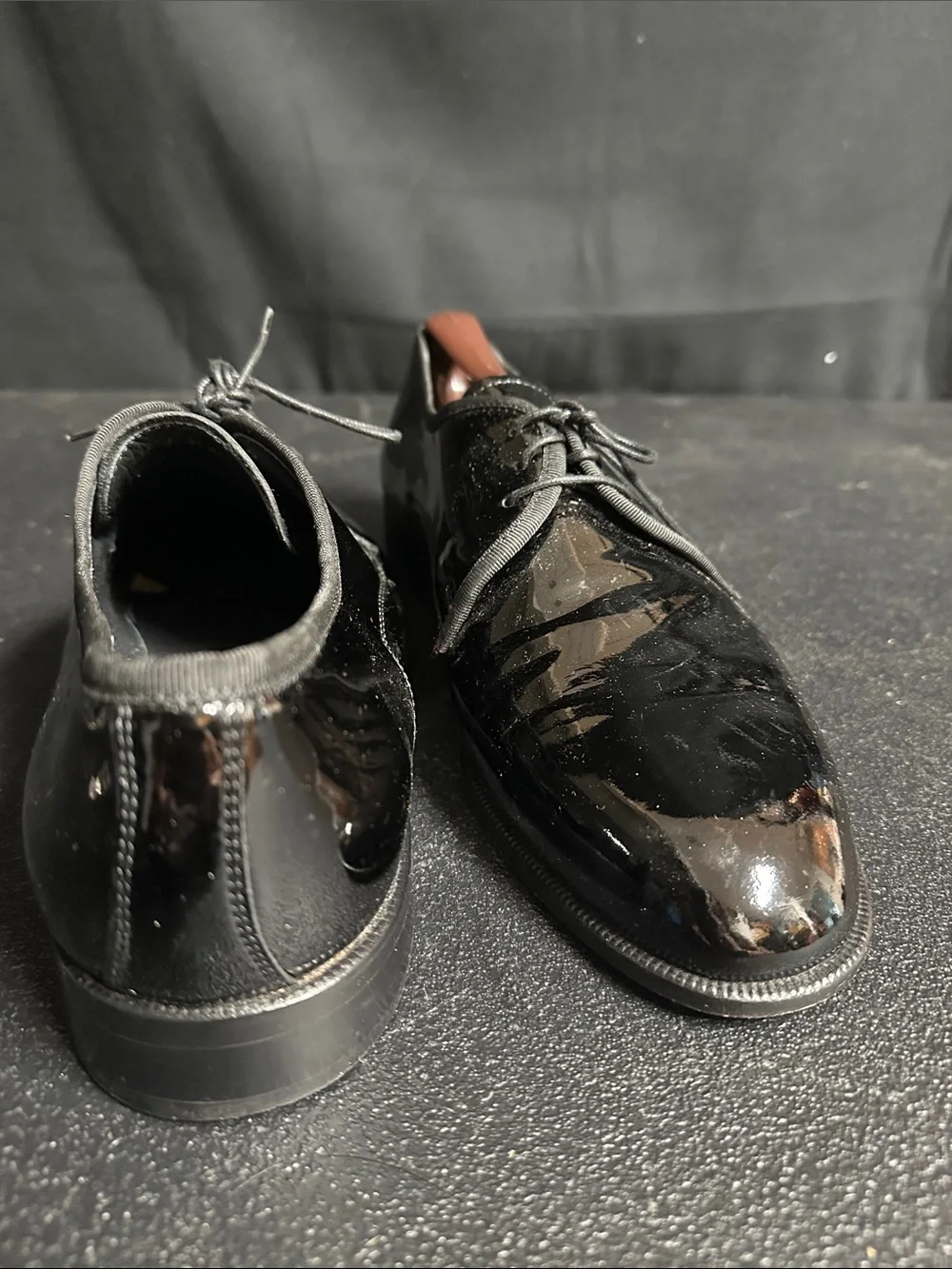 Vito Rufolo Classic Black Patent Leather Men's Dress Oxfords 8.5